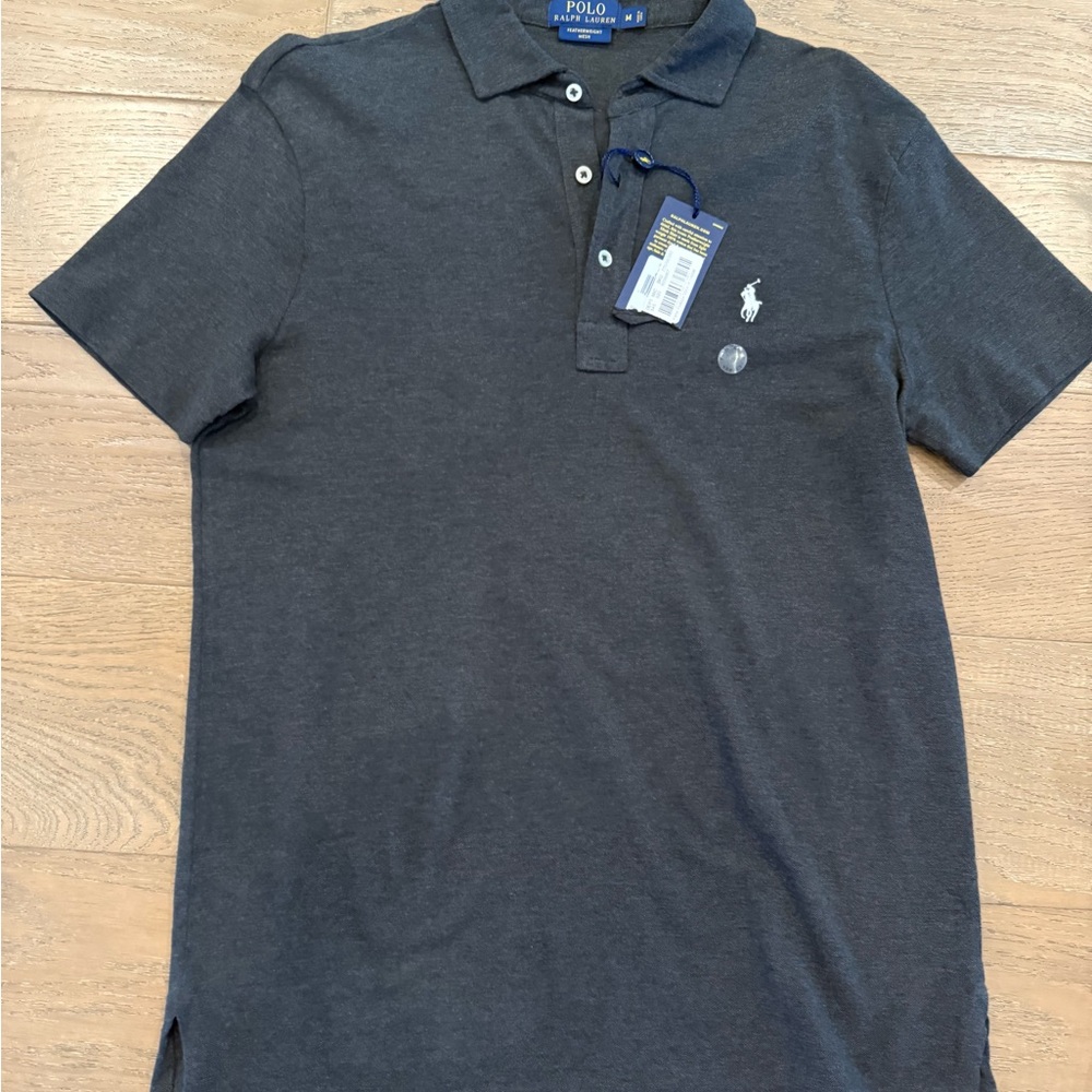 Ralph Lauren Gray Polo Shirt Classic Short-Sleeve